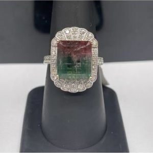 14K YELLOW GOLD BI-COLOR TOURMALINE FASHION RING